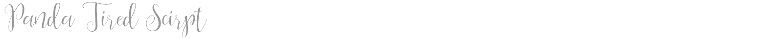 Panda Tired Scirpt font preview
